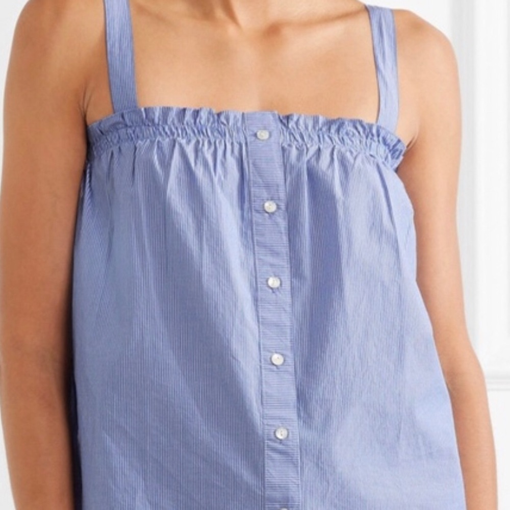 NWOT J Crew Button Front Ruffled Blouse